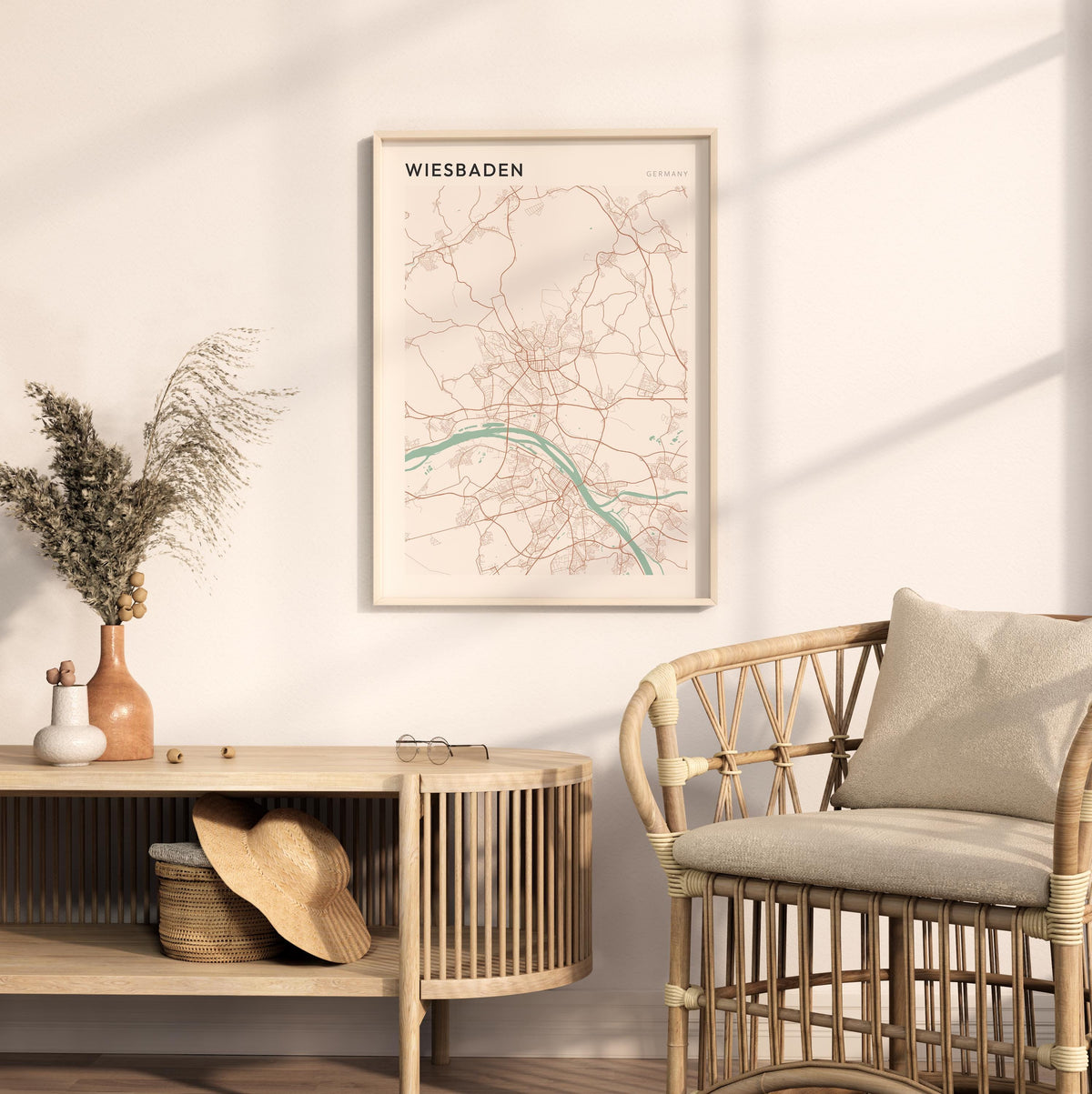 wiesbaden germany map poster - image 3