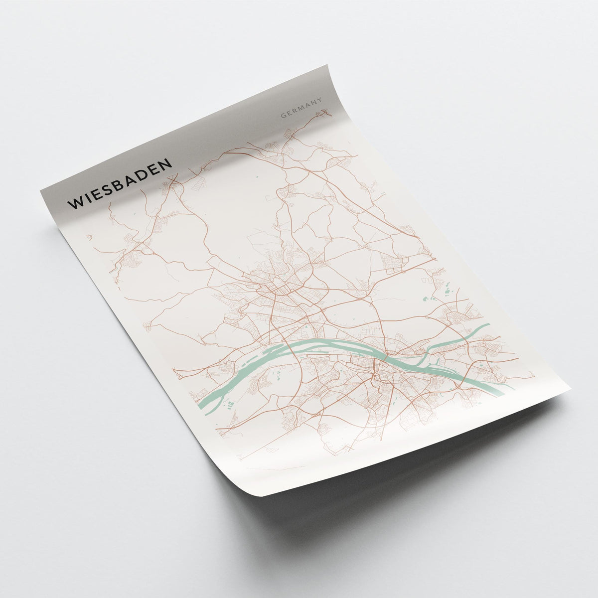 wiesbaden germany map poster - image 4