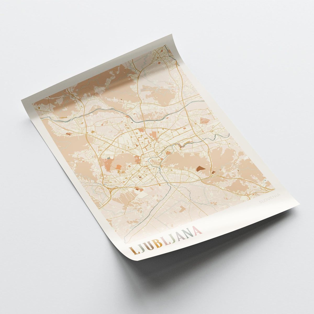 ljubljana slovenia map poster - image 4
