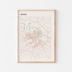 agra, india map poster - image 1