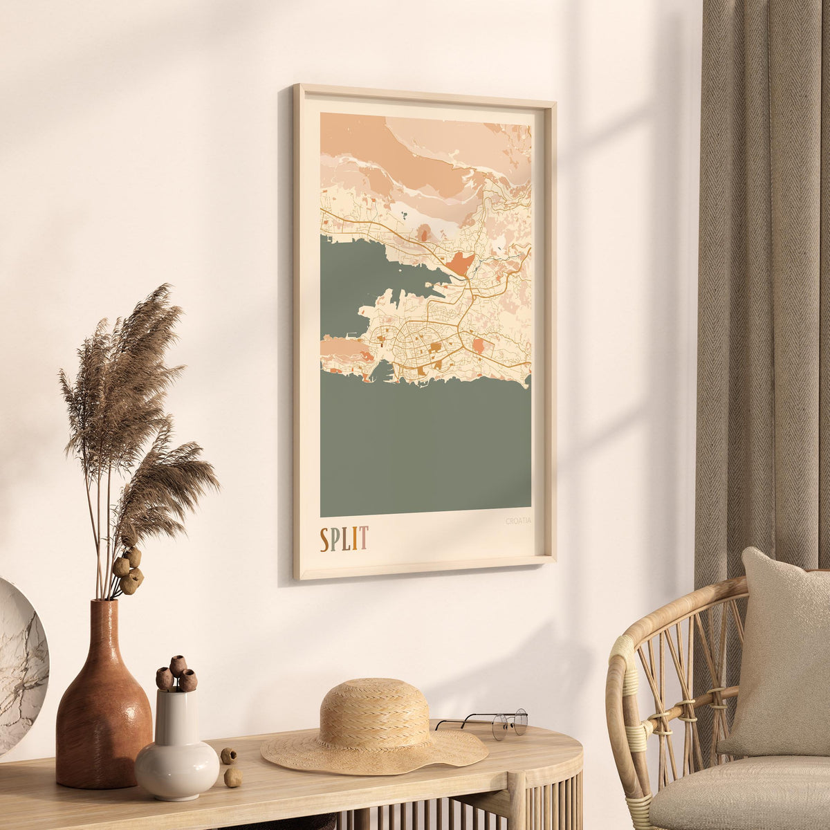 split croatia map poster - image 2