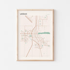 leduc, alberta map poster - image 1
