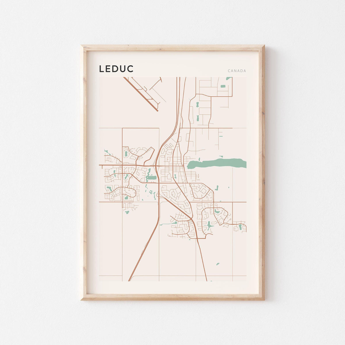 leduc, alberta map poster - image 1