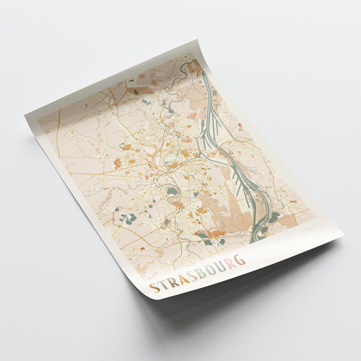 strasbourg france map poster - image 4