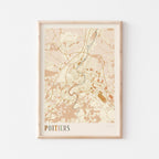 poitiers france map poster - image 1