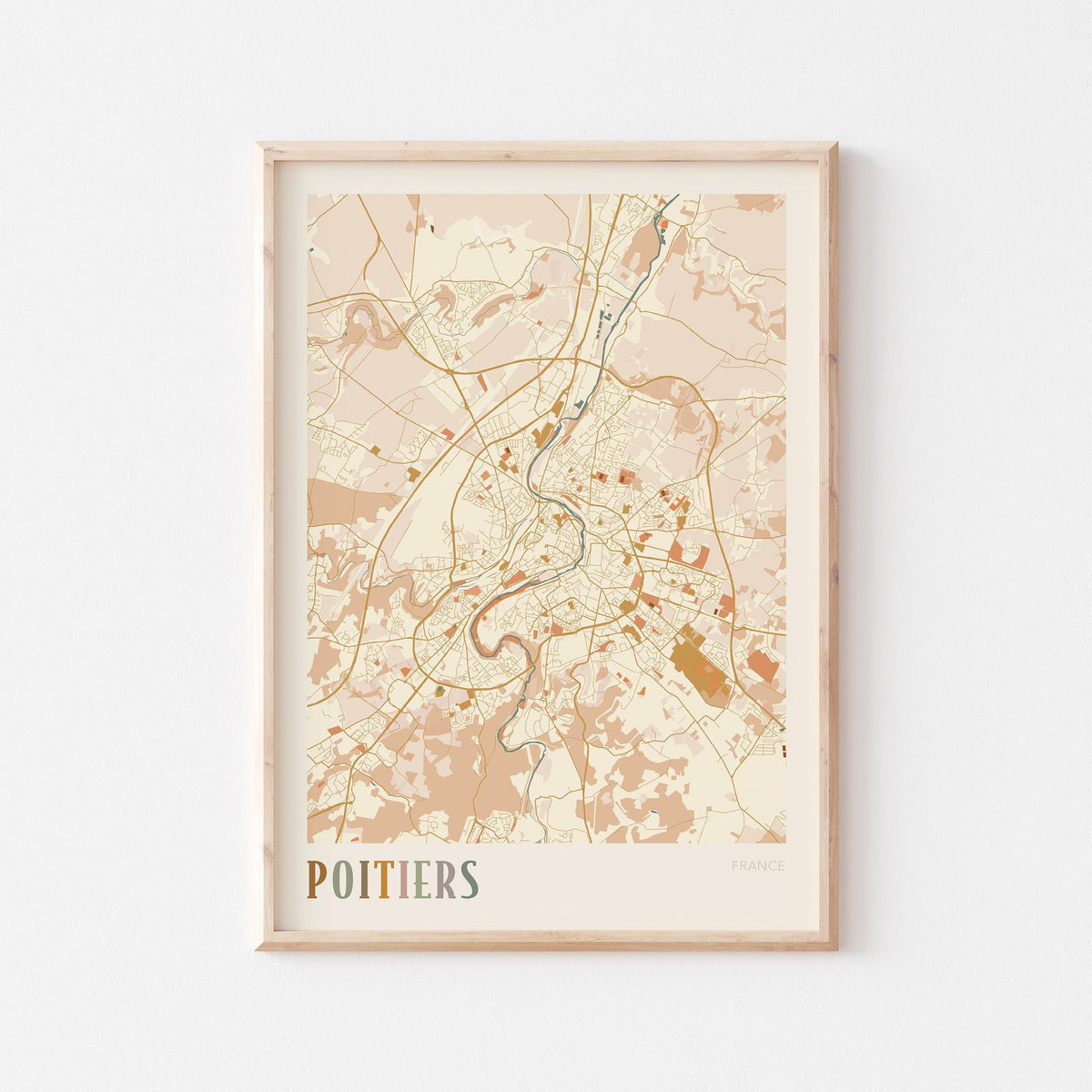 poitiers france map poster - image 1