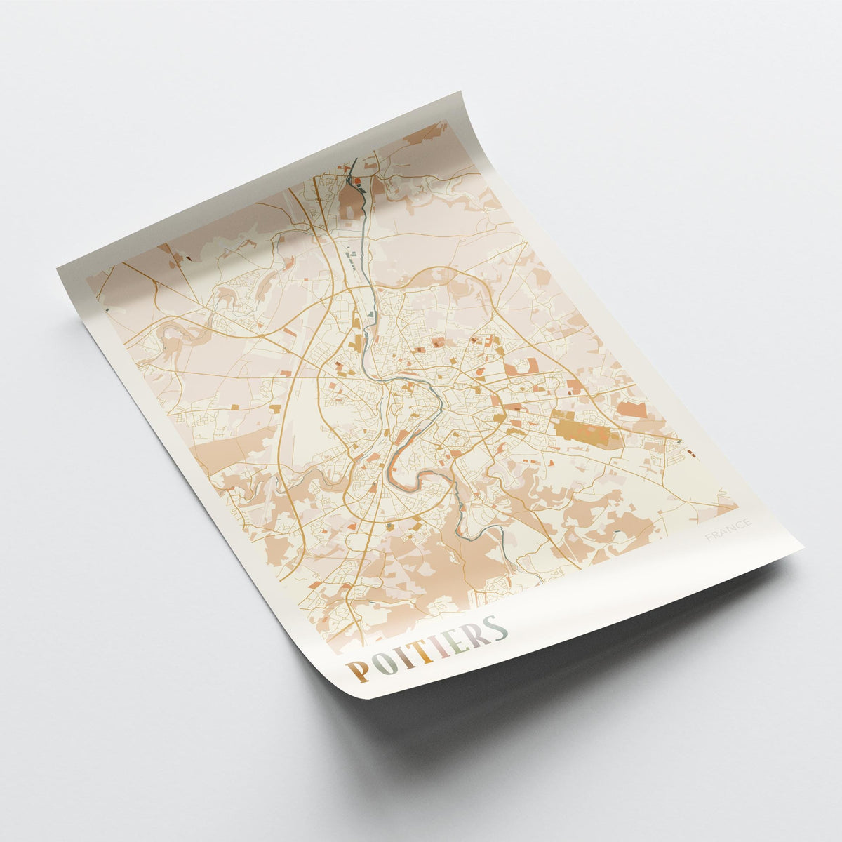 poitiers france map poster - image 4