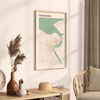 paramaribo, suriname map poster - image 2