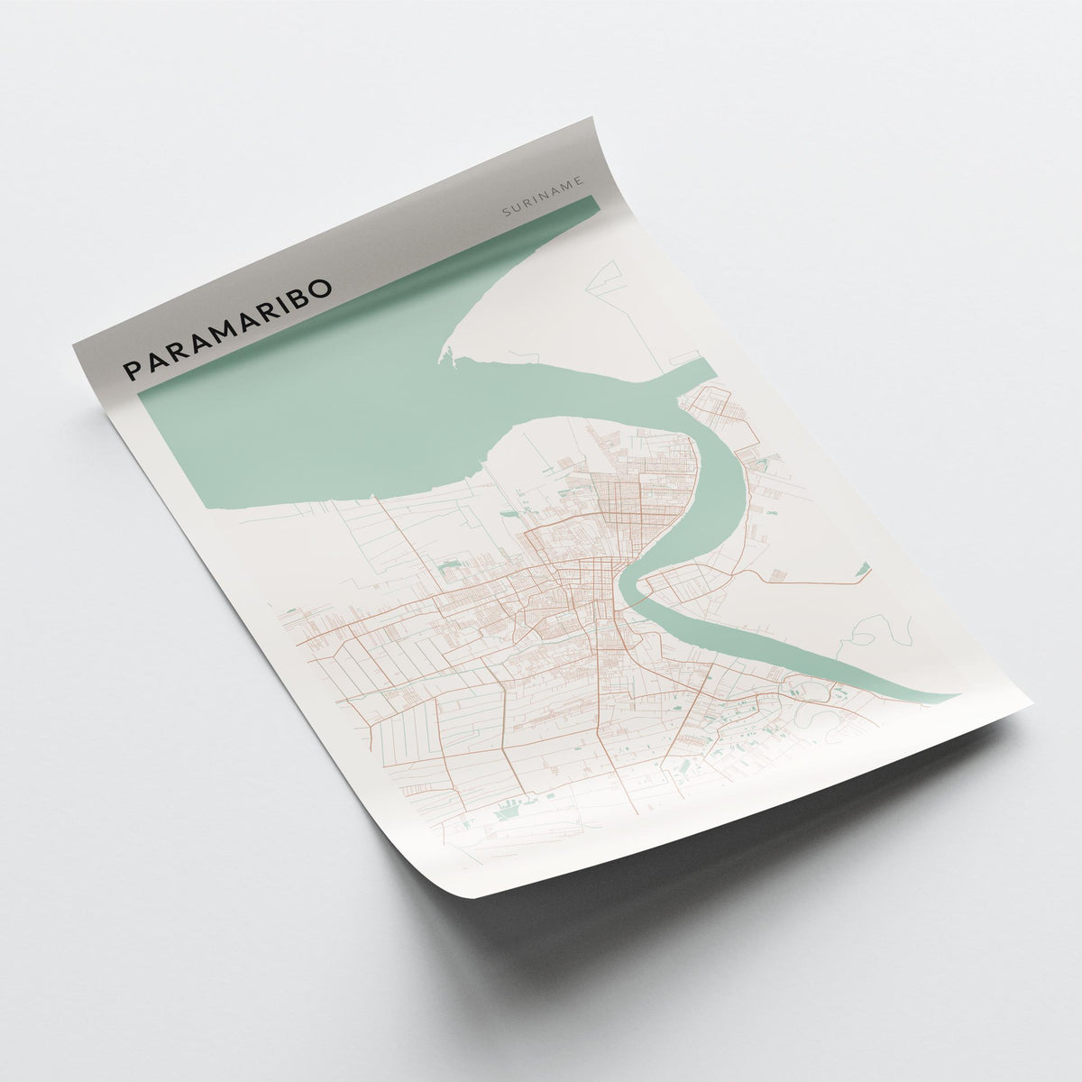 paramaribo, suriname map poster - image 4