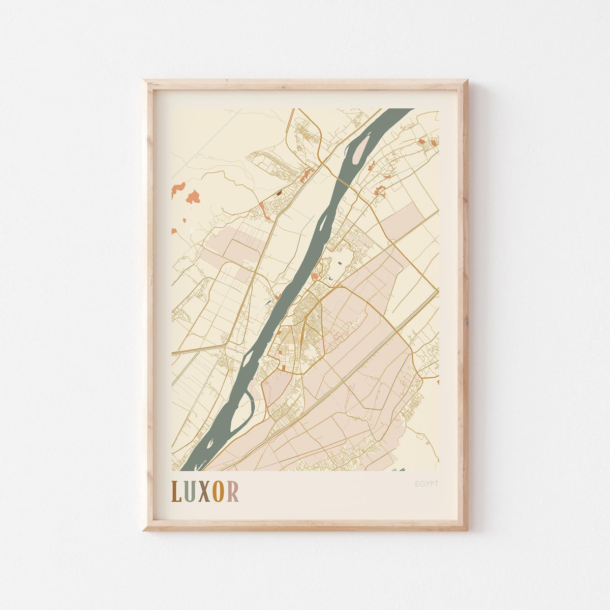 luxor, egypt map poster - image 1
