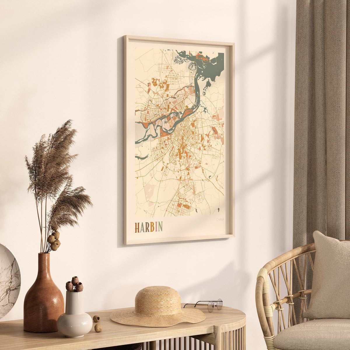 harbin, china map poster - image 2