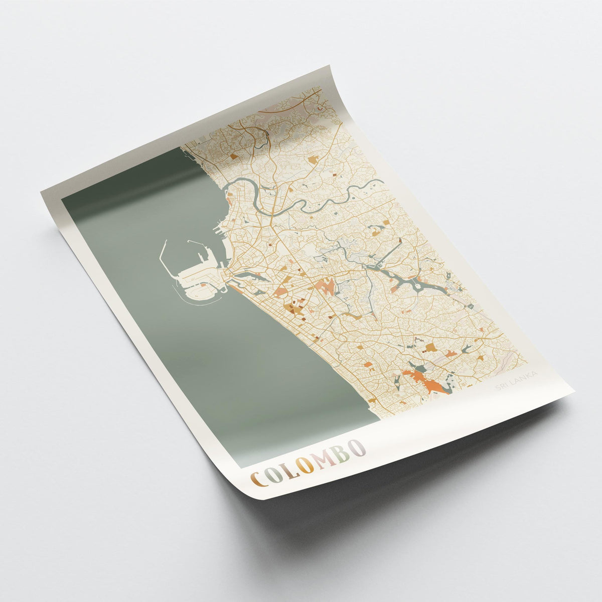 colombo, sri lanka map poster - image 4