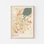 belfast, united kingdom map poster - image 1