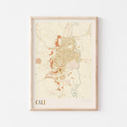 cali, colombia map poster - image 1