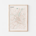 ghent belgium map poster - image 1