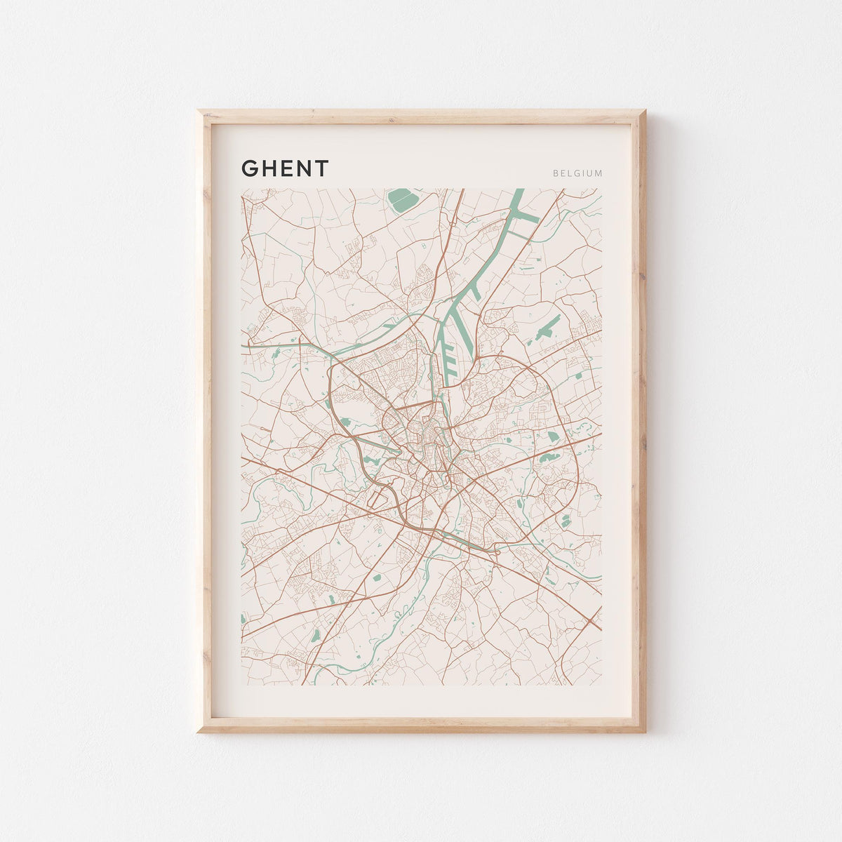 ghent belgium map poster - image 1