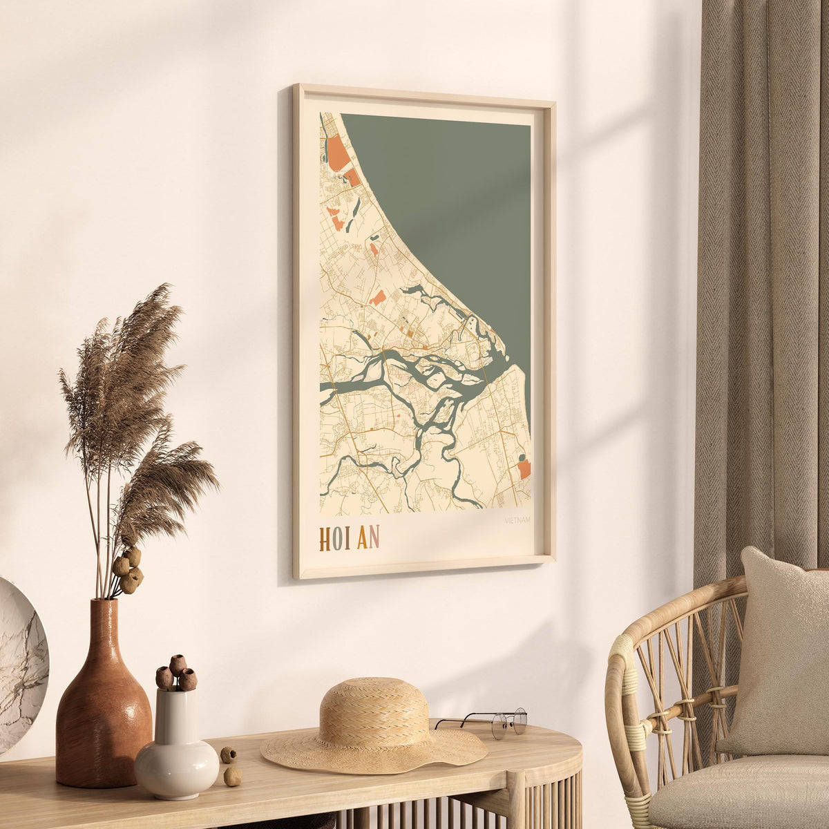 hoi an, vietnam map poster - image 2