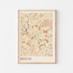 moscow russia map poster - image 1