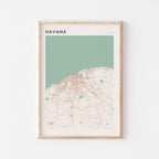 havana, cuba map poster - image 1