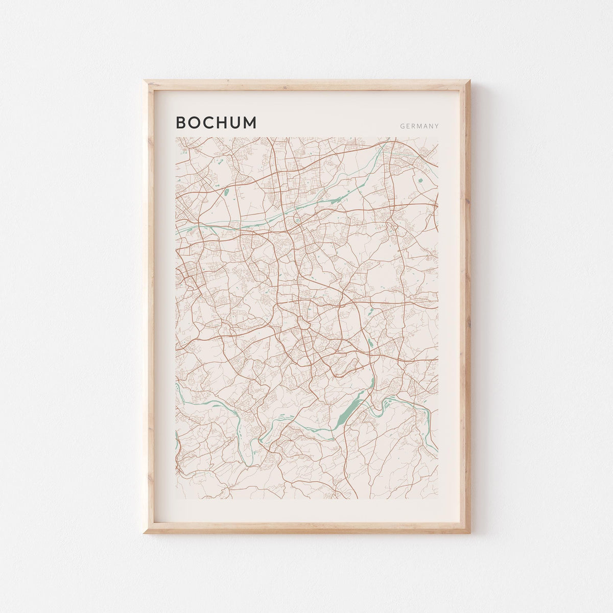 bochum germany map poster - image 1