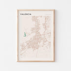 valencia, venezuela map poster - image 1