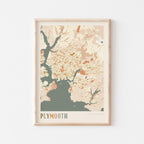 plymouth, united kingdom map poster - image 1