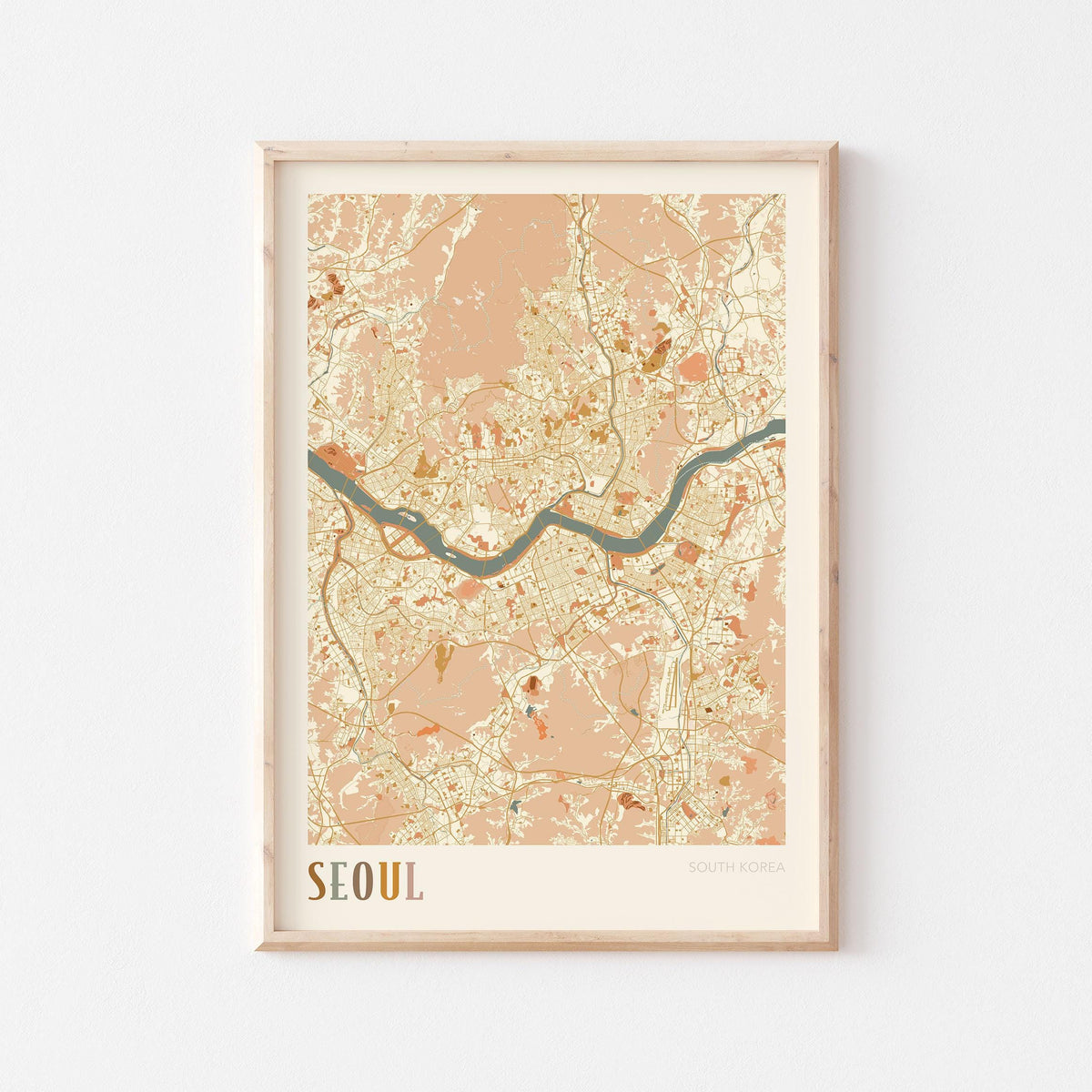 seoul, south korea map poster - image 1