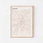 leuven belgium map poster - image 1