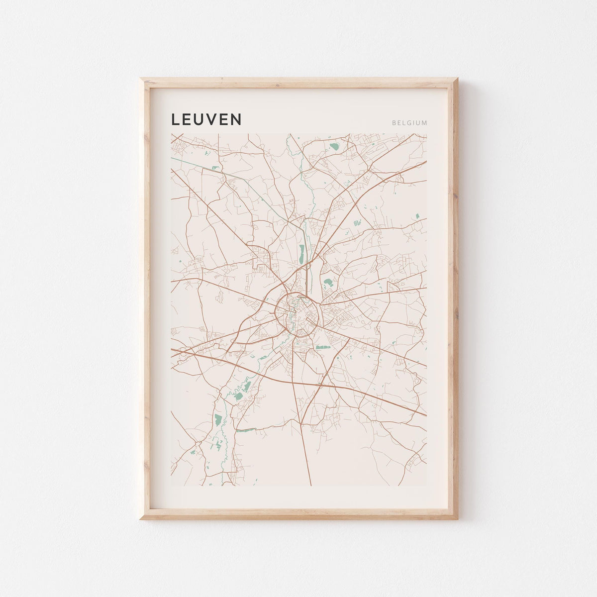 leuven belgium map poster - image 1