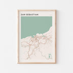 san sebastian spain map poster - image 1