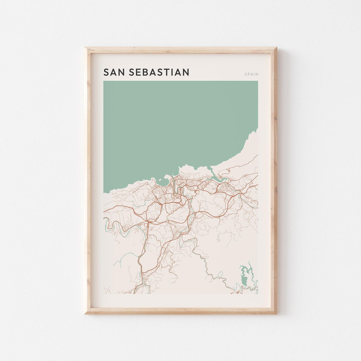 san sebastian spain map poster - image 1