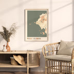 preah sihanouk, cambodia map poster - image 3