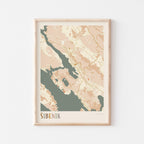 sibenik croatia map poster - image 1