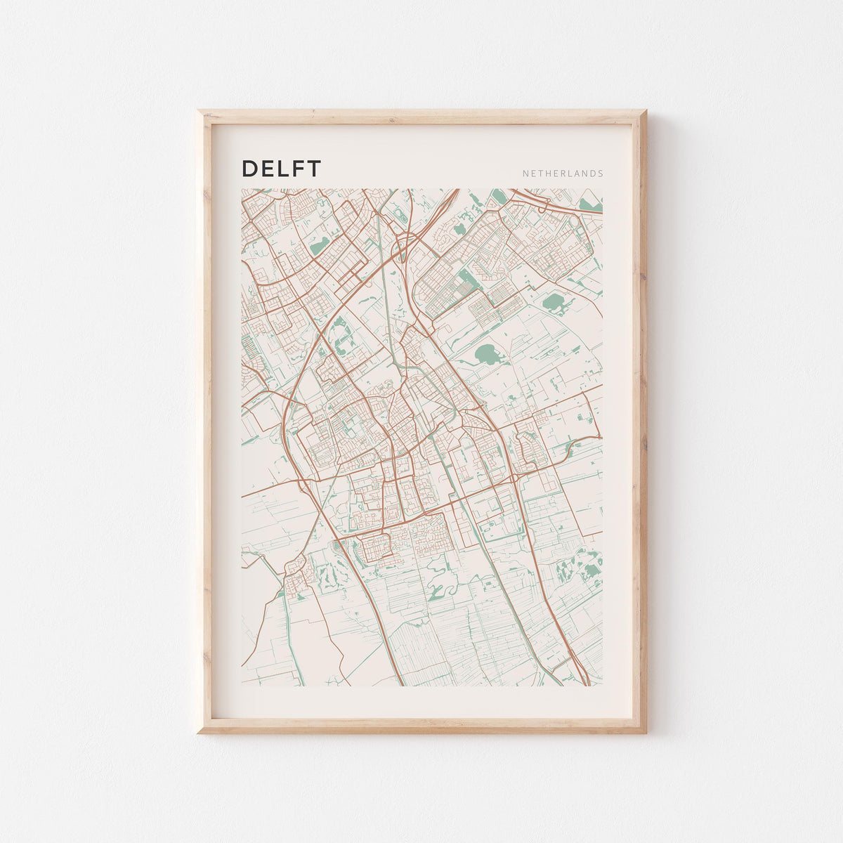 delft netherlands map poster - image 1