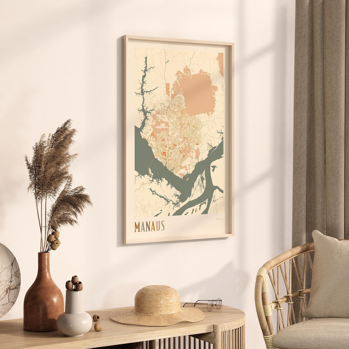 manaus, brazil map poster - image 2