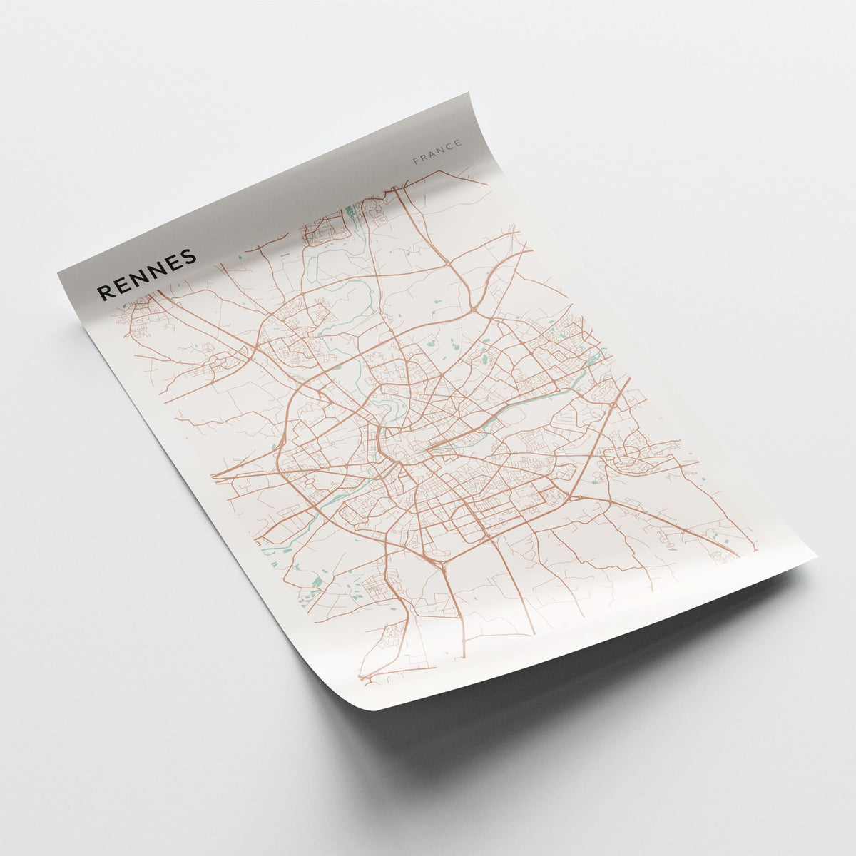 rennes france map poster - image 4
