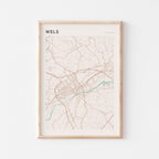 wels austria map poster - image 1