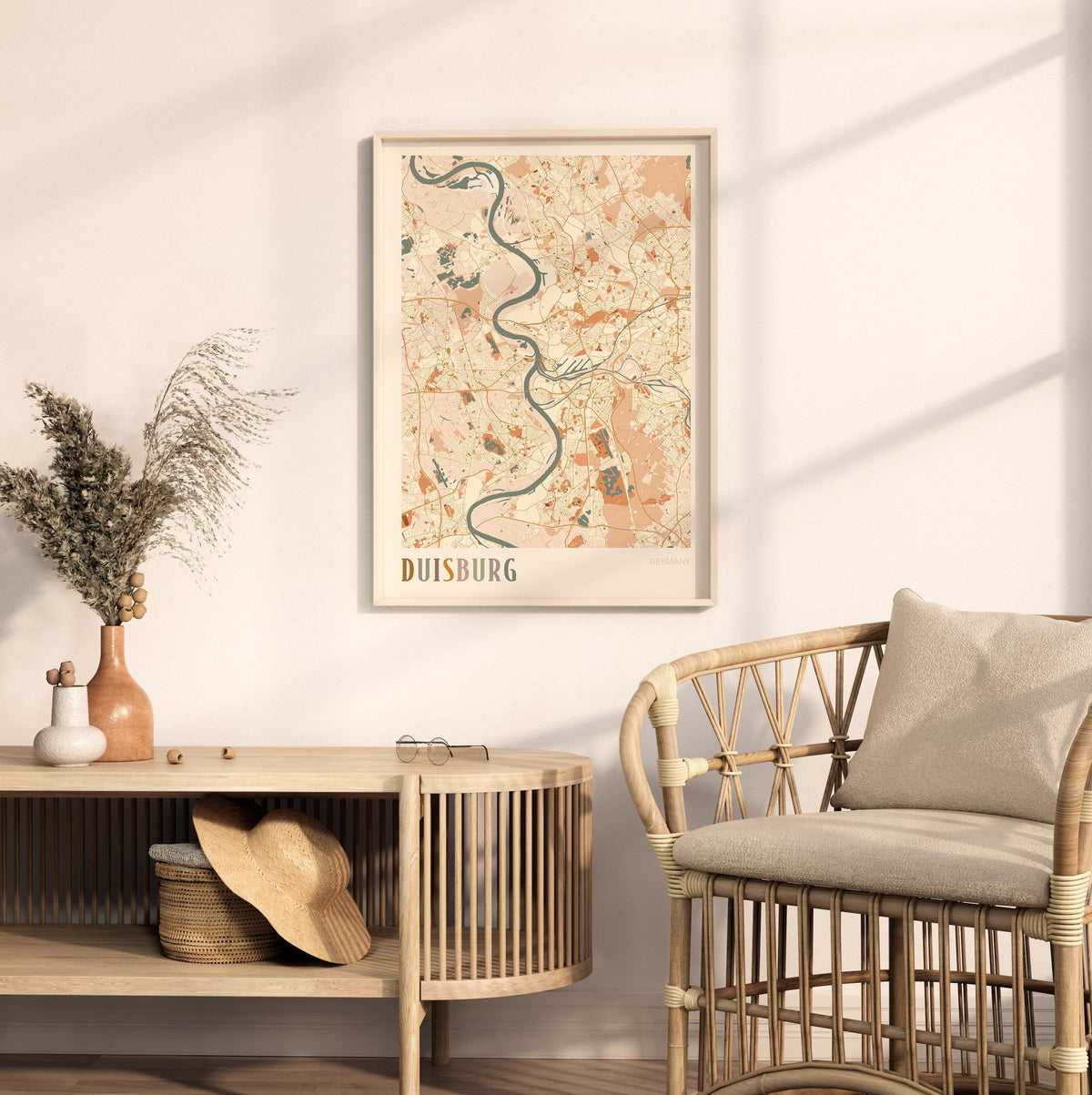 duisburg germany map poster - image 3