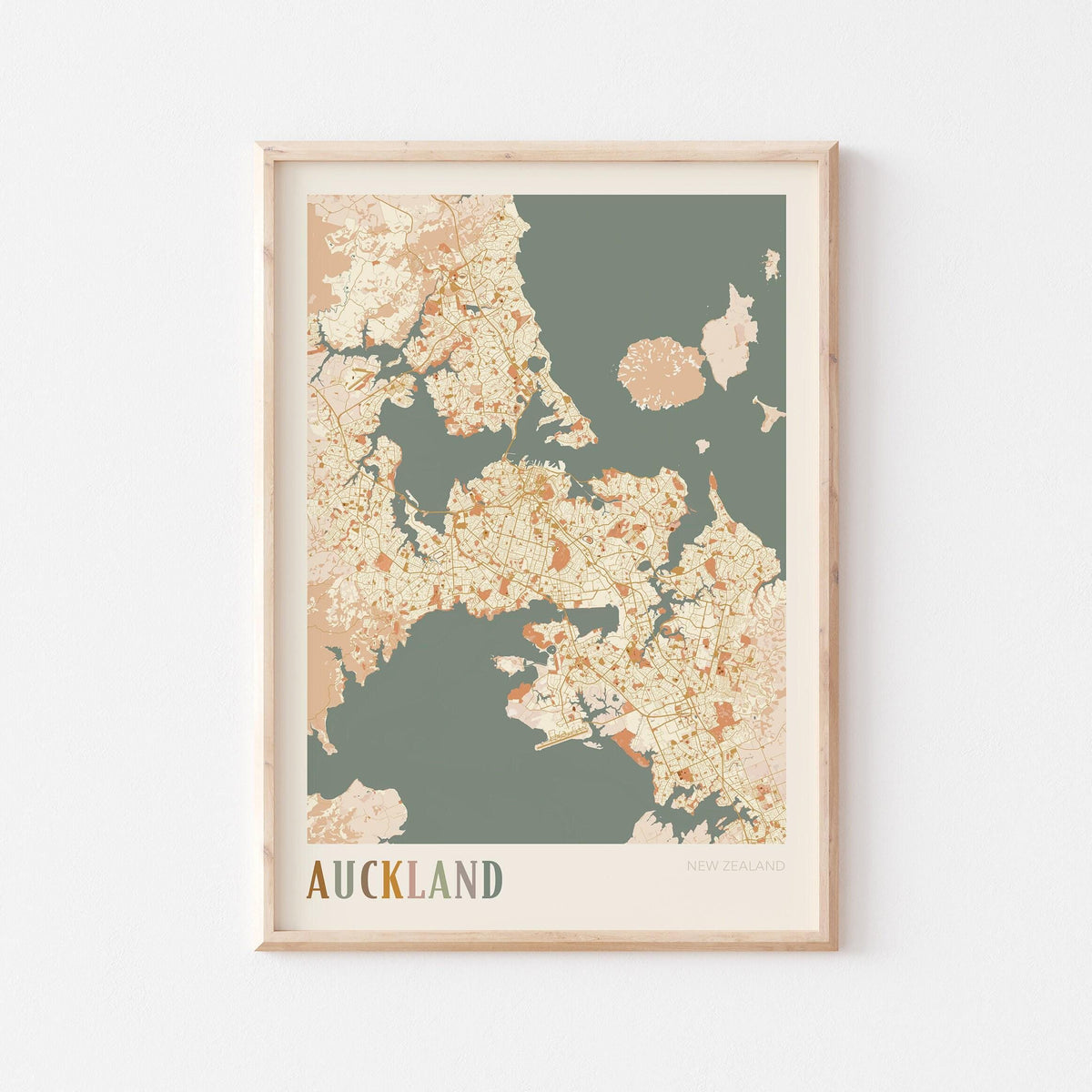 auckland, new zealand map poster - image 1