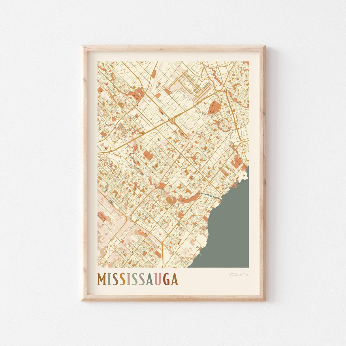 mississauga, ontario map poster - image 1