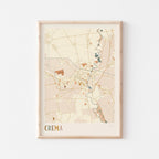 crema italy map poster - image 1