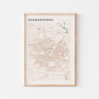 ouagadougou, burkina faso map poster - image 1