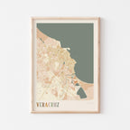 veracruz, mexico map poster - image 1