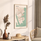 macau, china map poster - image 2