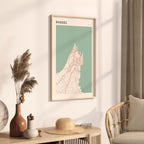 rhodes greece map poster - image 2