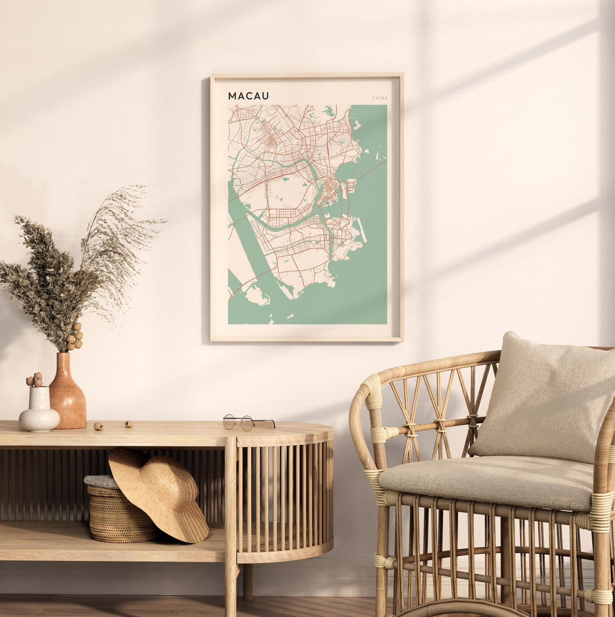 macau, china map poster - image 3