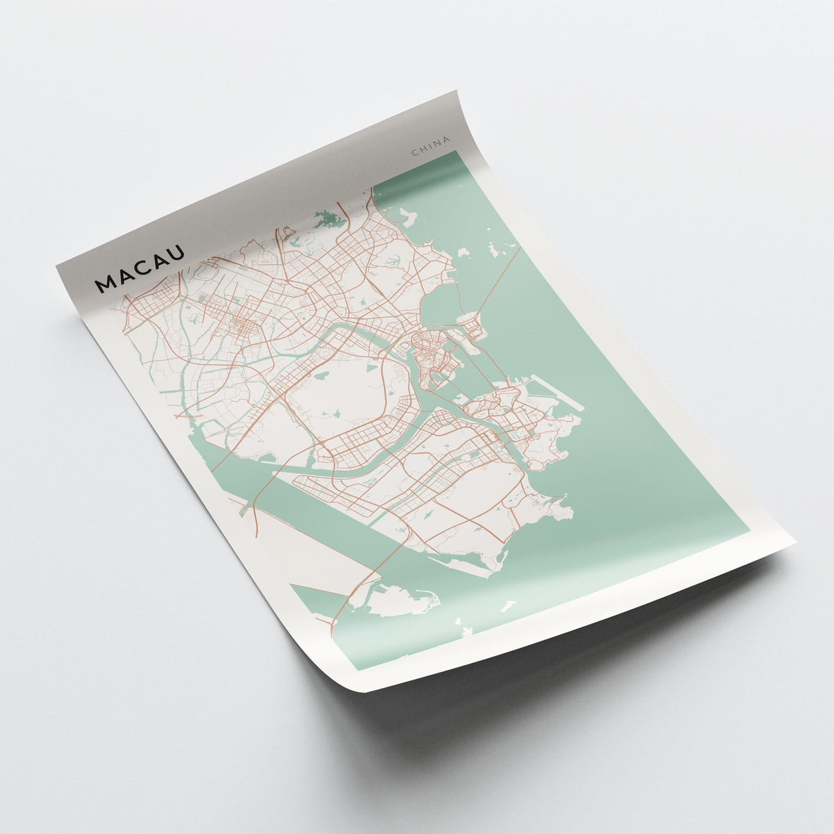 macau, china map poster - image 4