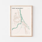 fort mcmurray, alberta map poster - image 1