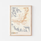 zermatt switzerland map poster - image 1