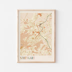 stuttgart germany map poster - image 1